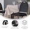 Flash Furniture Black Vinyl Stack ChairSilver Vein Metal Frame NG-ZG10006-BK-SILVERVEIN-GG - alternate 3
